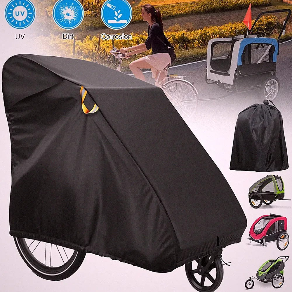 210D Kinderanhänger Faltgarage Fahrradanhänger Abdeckung Schutzhülle für Outdoor
