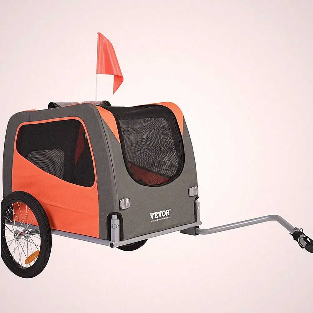 Fahrrad-Hundetrailer 30kg, faltbar, 1440x720x779mm, Rahmen aus Kohlenstoffstahl