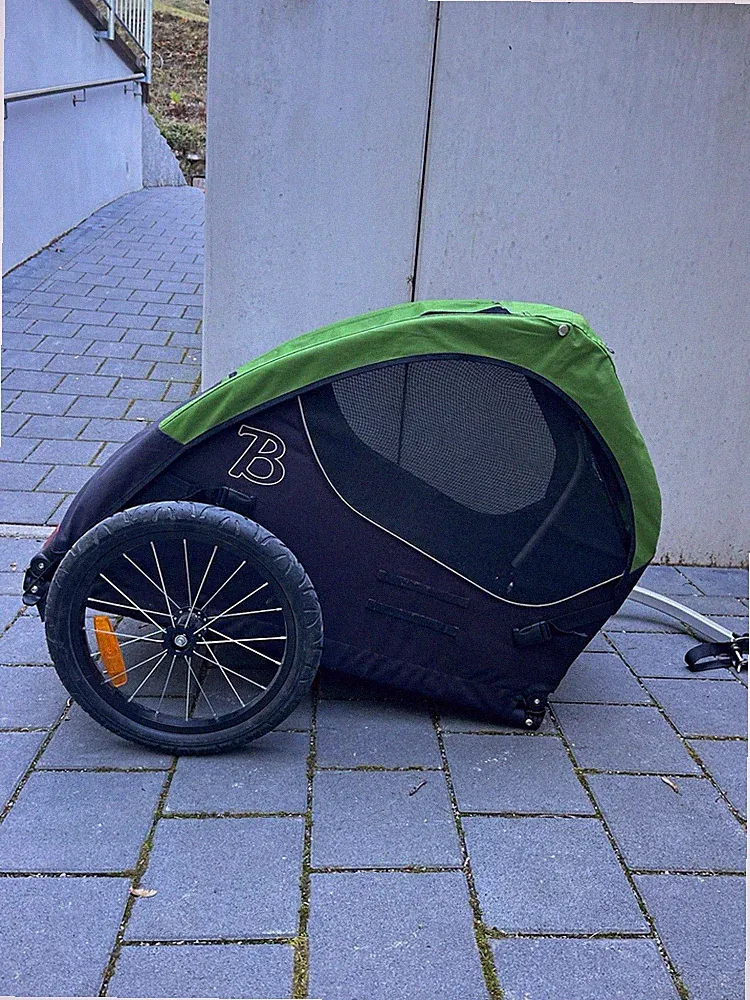 Burley Tail Wagon Hunde-Fahrradanhänger, Größe M, grün/schwarz