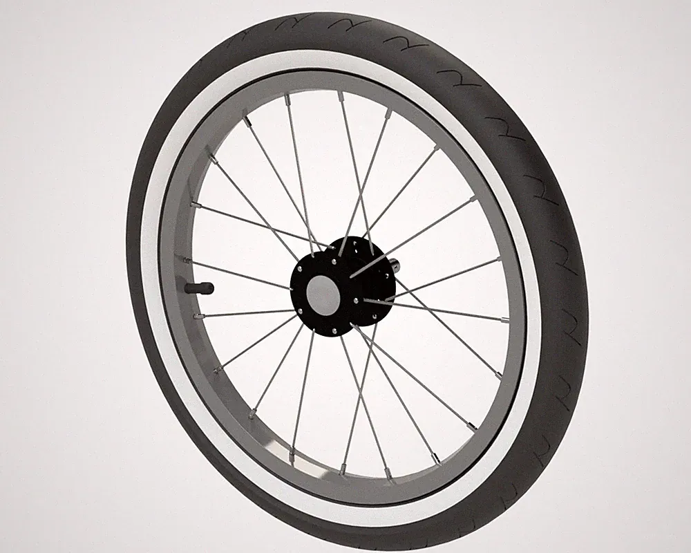 Croozer Cargo Laufrad Seitenrad für Cargo Rechts 16"