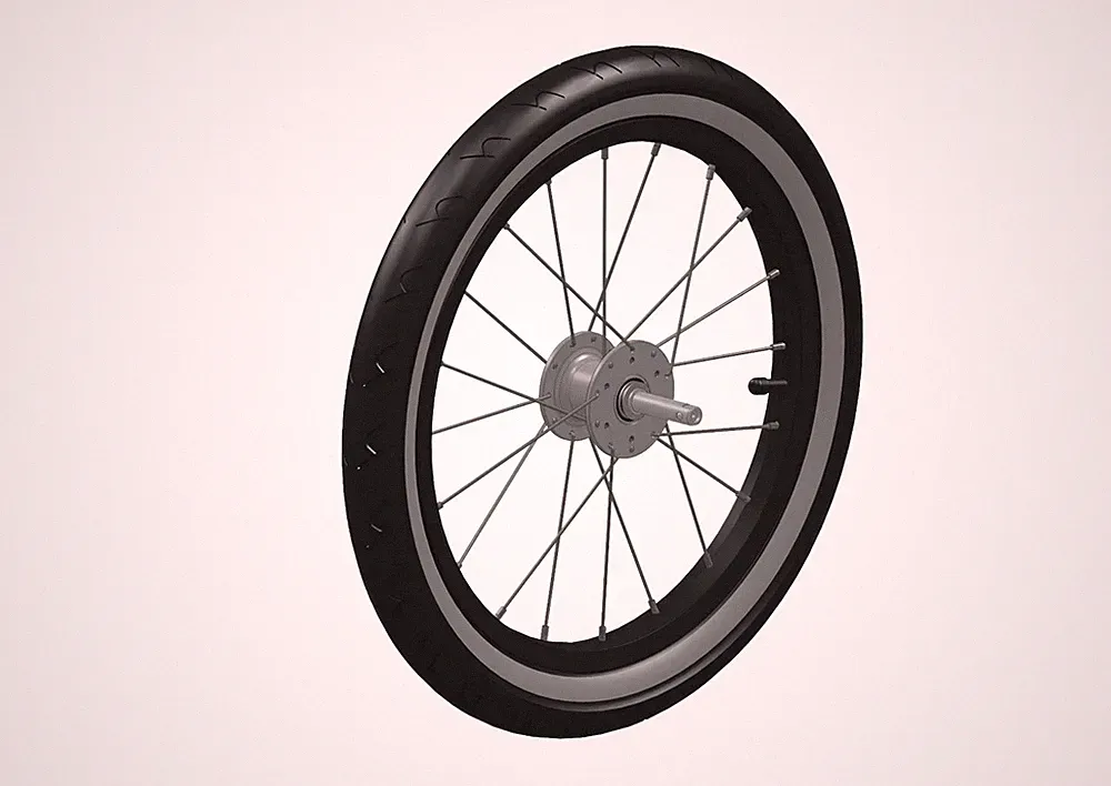 Croozer Cargo Laufrad Seitenrad für Cargo Tuure links 16"