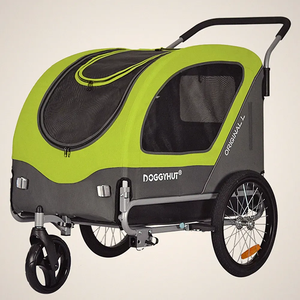 DOGGYHUT® Original Large Fahrradanhänger & Hundebuggy 2 in 1 Hundeanhänger
