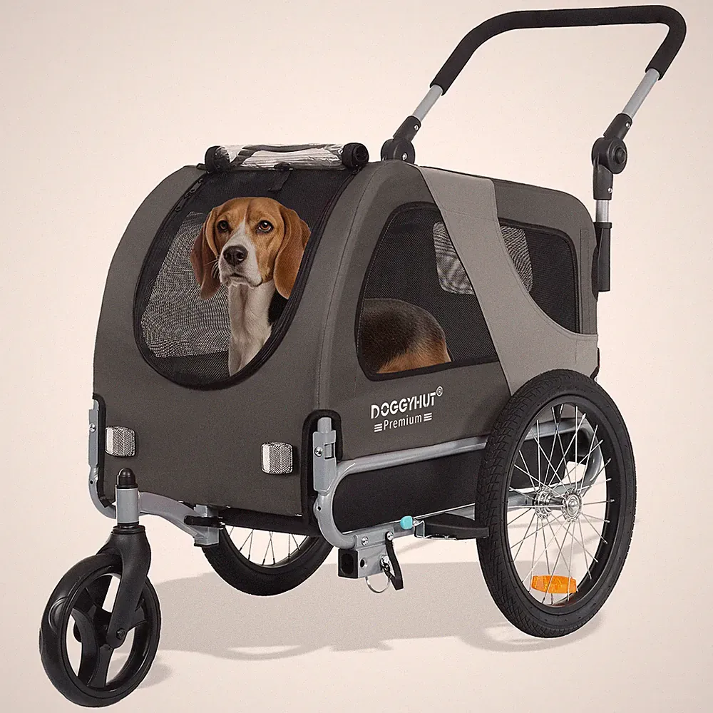 Doggyhut Premium 2 in 1 Hunde fahrradanhänger & Jogger 80104-05 - 2. Wahl 432