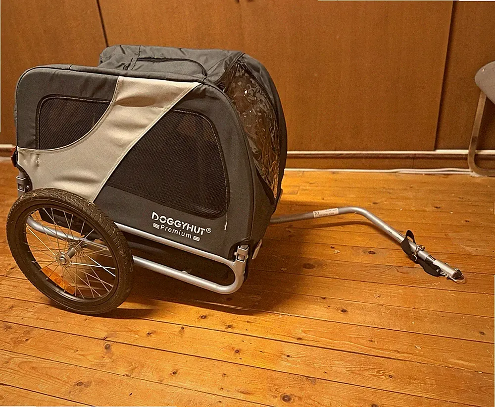 DOGGYHUT Premium Hunde-Fahrradanhänger Größe M
