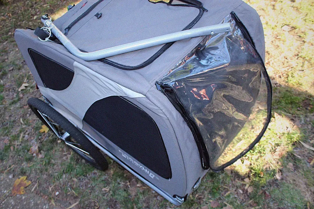 DOGGYHUT Premium L Hundeanhänger Fahrradanhänger 35kg groß ca. 270 Liter Volumen
