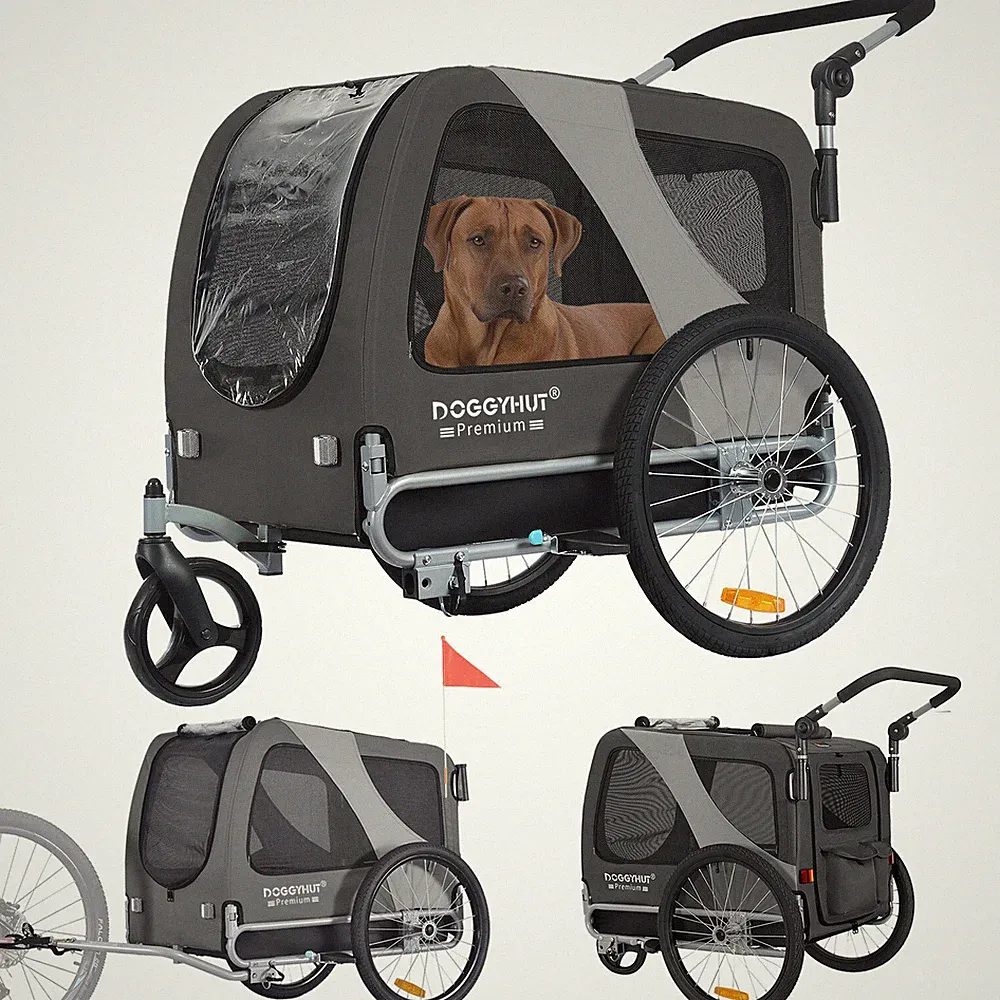 DOGGYHUT® Premium Large 2 in 1 Hunde Fahrradanhänger 80105-05 - 2. Wahl 279