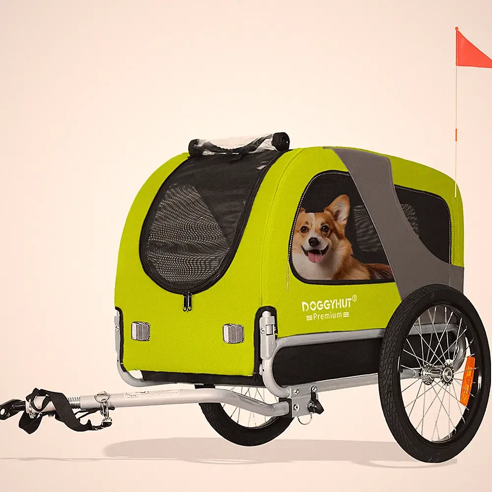 DOGGYHUT® Premium MEDIUM Hundeanhänger Hundefahrradanhänger ohne Jogger