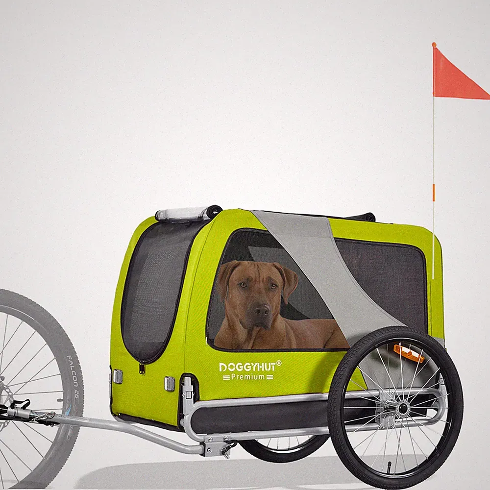 DOGGYHUT® Premium XL Hundefahrradanhänger Fahrradanhänger ohne Jogger