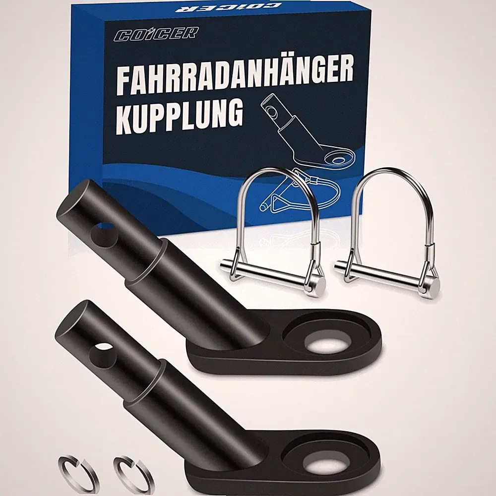 Fahrrad Anhängerkupplung Fahrradkupplung Hunde Kinder Fahrradanhänger Schwarz