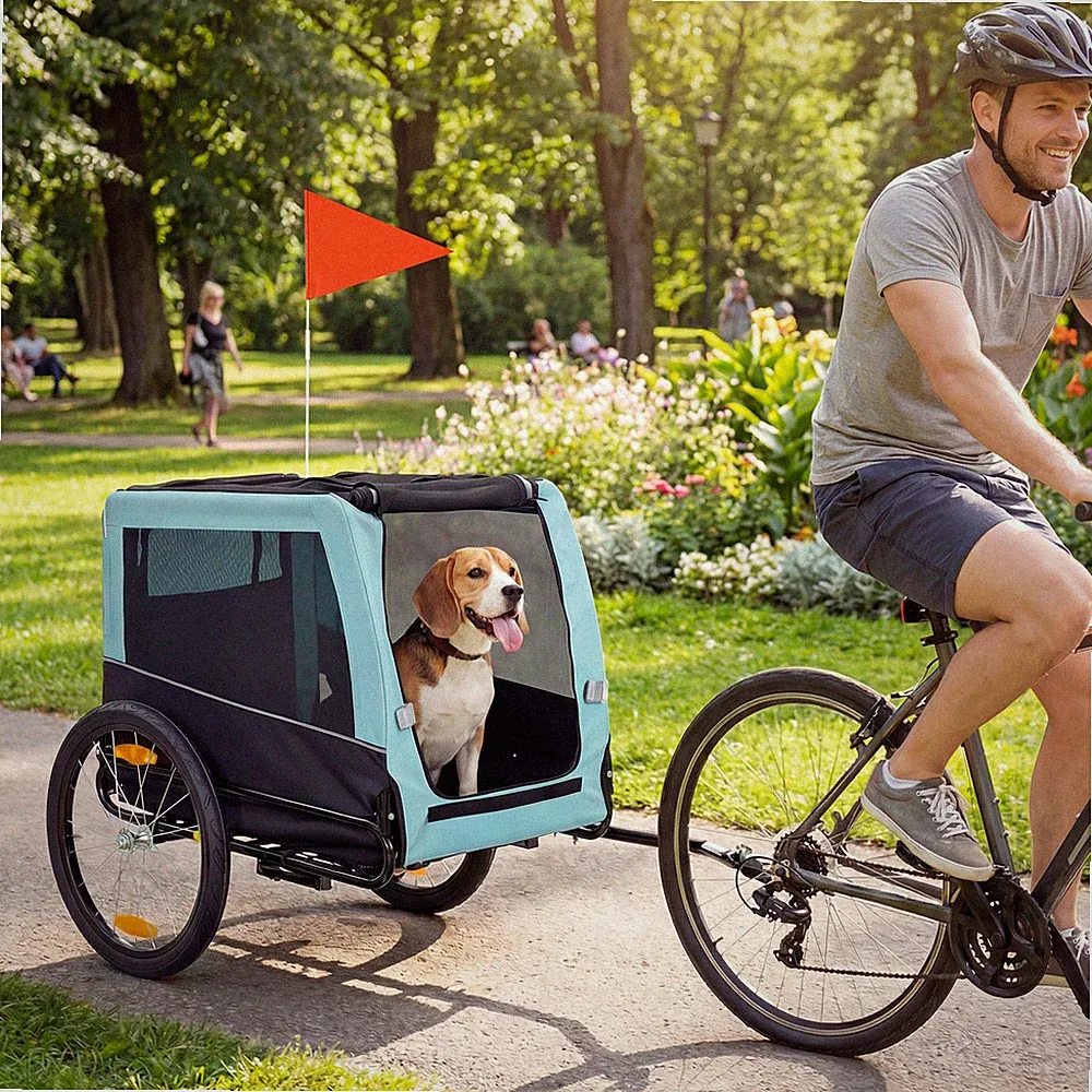 Fahrradanhänger für Hunde, Faltbarer Hundeanhänger Refurbished