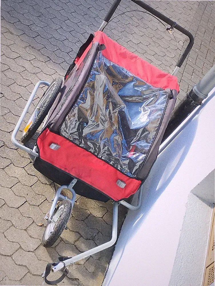 Fahrradanhänger fuer Kinder Hunde und Lasten