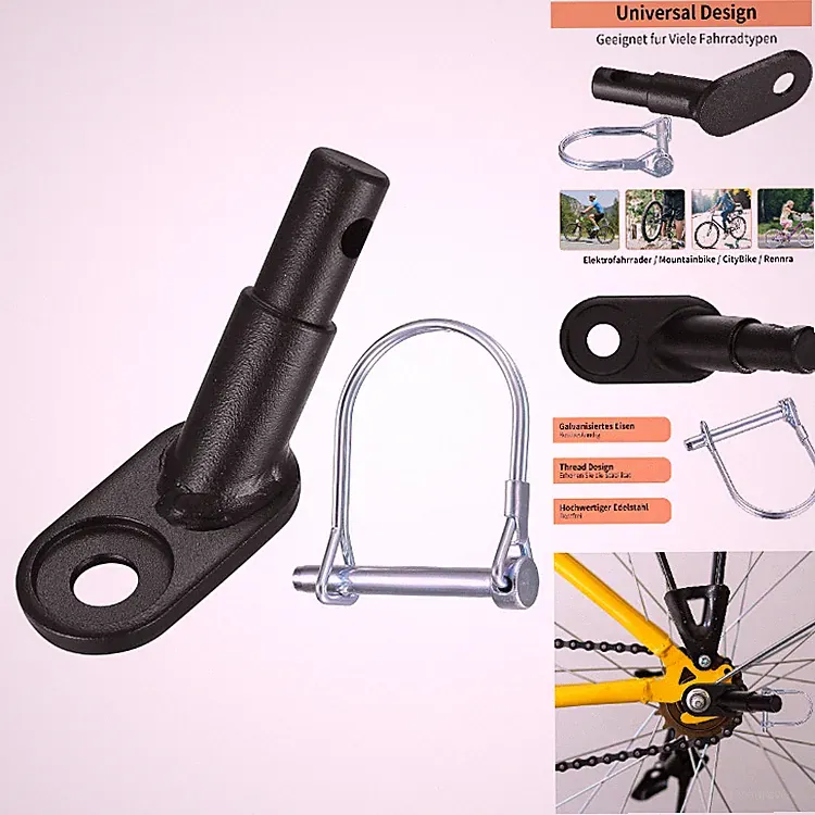 Fahrradanhänger Kupplung Adapter mit Sicherheitsnadel für Kinderwagen und Hunde