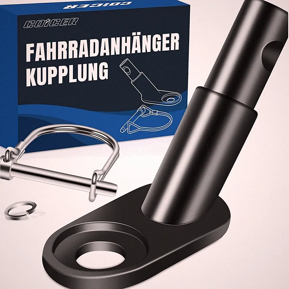 Fahrradanhänger Kupplung Anhänger Adapter Hundeanhänger Kinderanhänger schwarz