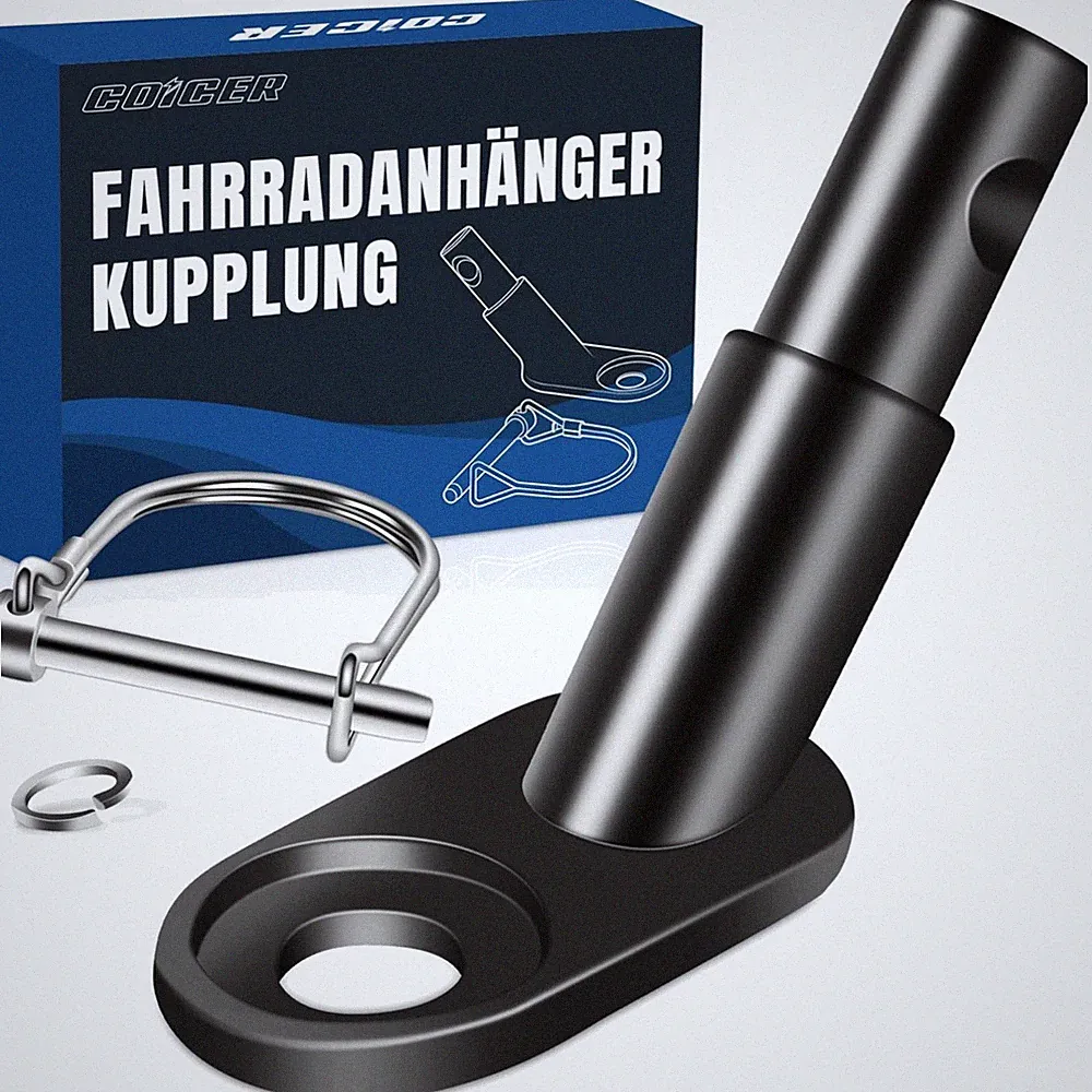 Fahrradanhänger Kupplung Anhängerkupplung Adapter Hunde Kinder 45kg schwarz