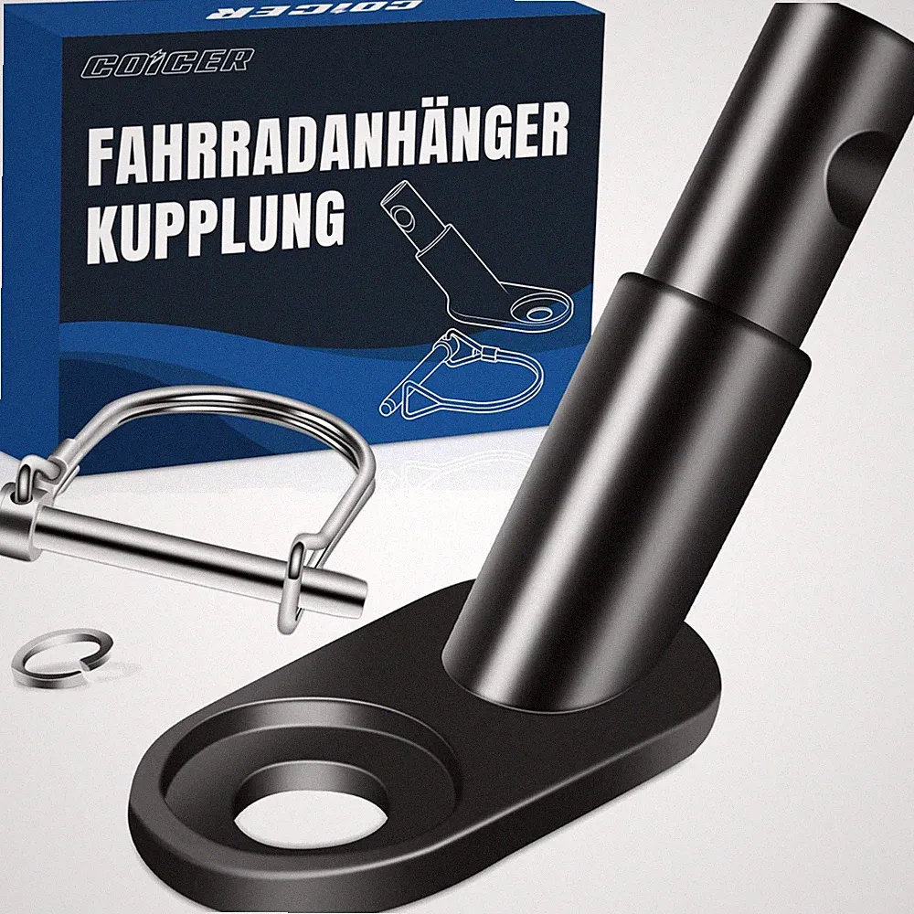 Fahrradanhänger Kupplung Fahrrad Hundefahrrad Kinderanhänger Adapter schwarz