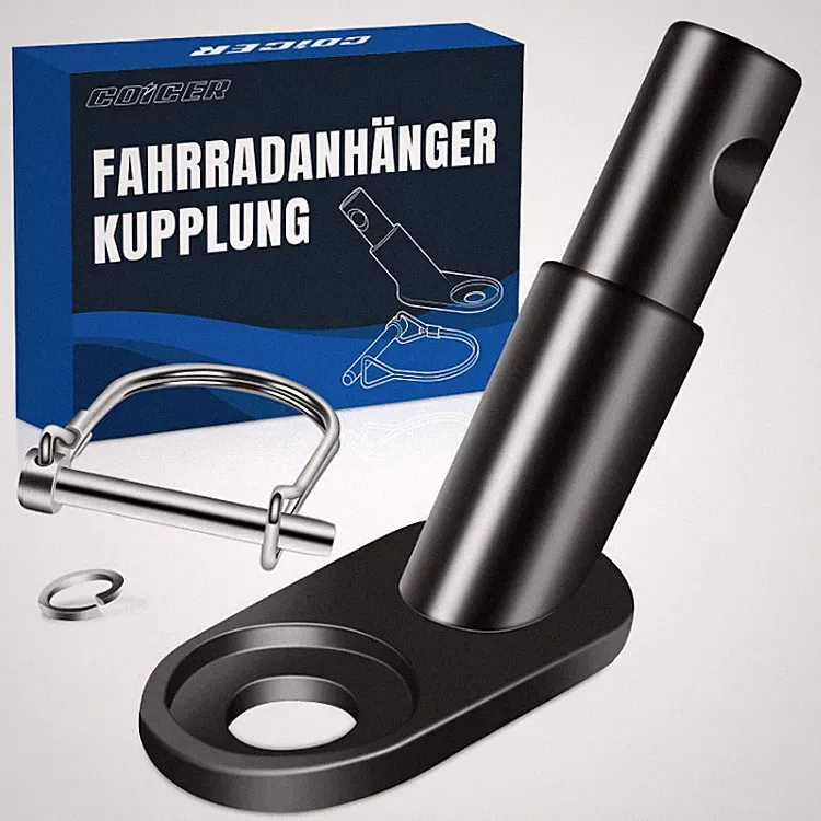 Fahrradanhänger Kupplung für Hunde mit Sicherungsstift, Robuster Stahl, Robustes