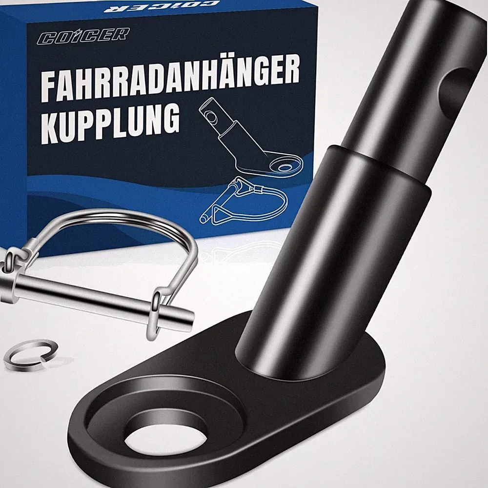 Fahrradanhänger Kupplung,Hundeanhänger,Anhänger Adapter,Schwarz,Legierter Sta...