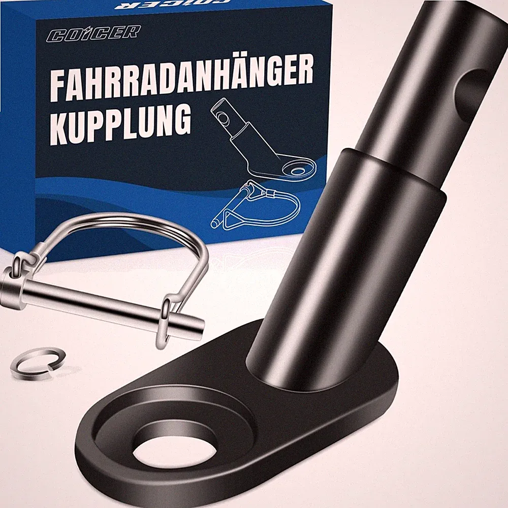 Fahrradanhänger Kupplung Hundeanhänger Kinderanhänger Fahrrad Adapter Schwarz