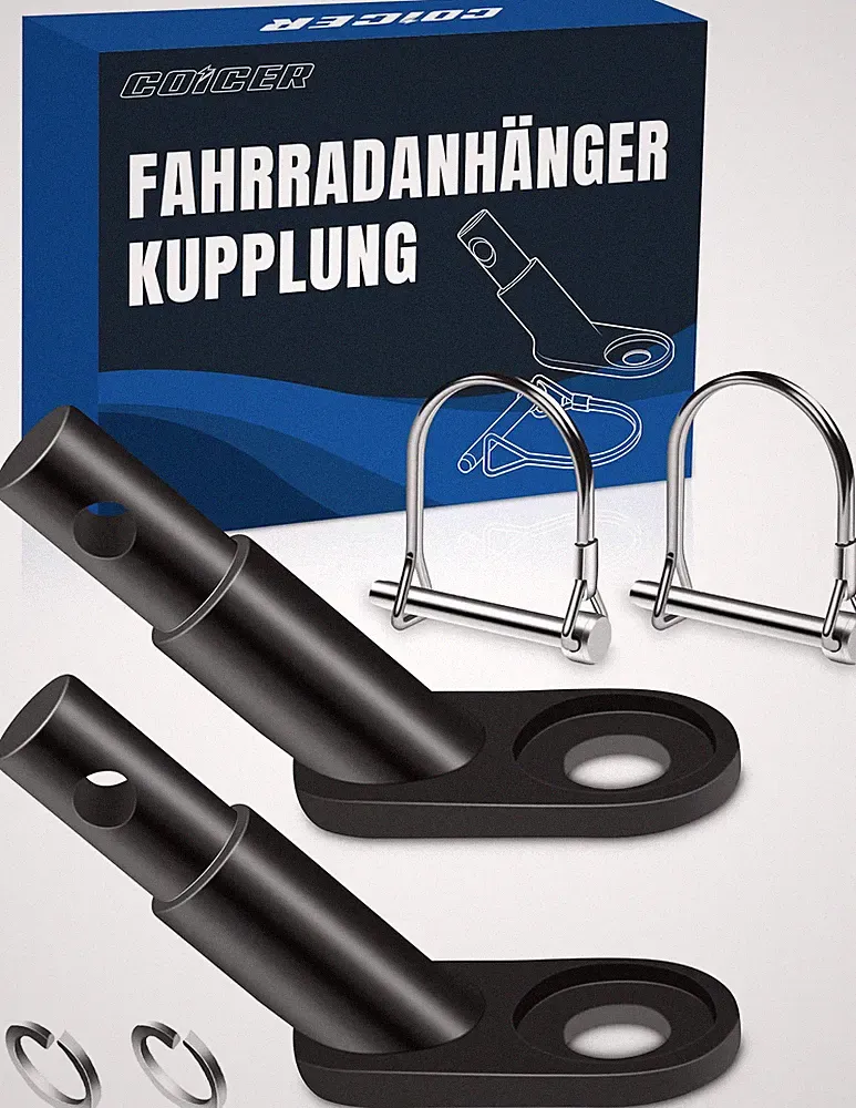 Fahrradanhänger Kupplung Hundeanhänger Schnellverschluss Stahl Schwarz Universal