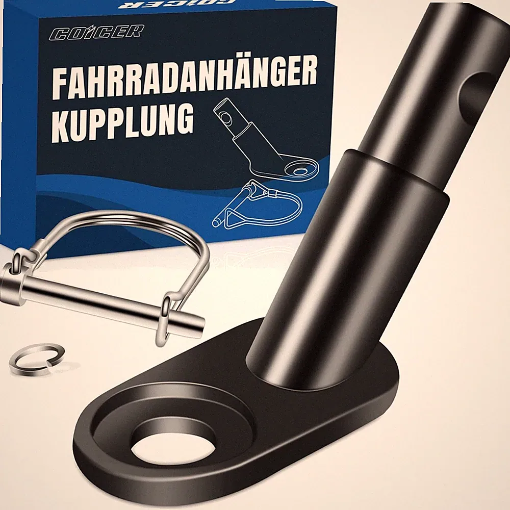 Fahrradanhänger Kupplung Stahl Kompatibel Kinder Hunde Anhänger Zubehör Adapter