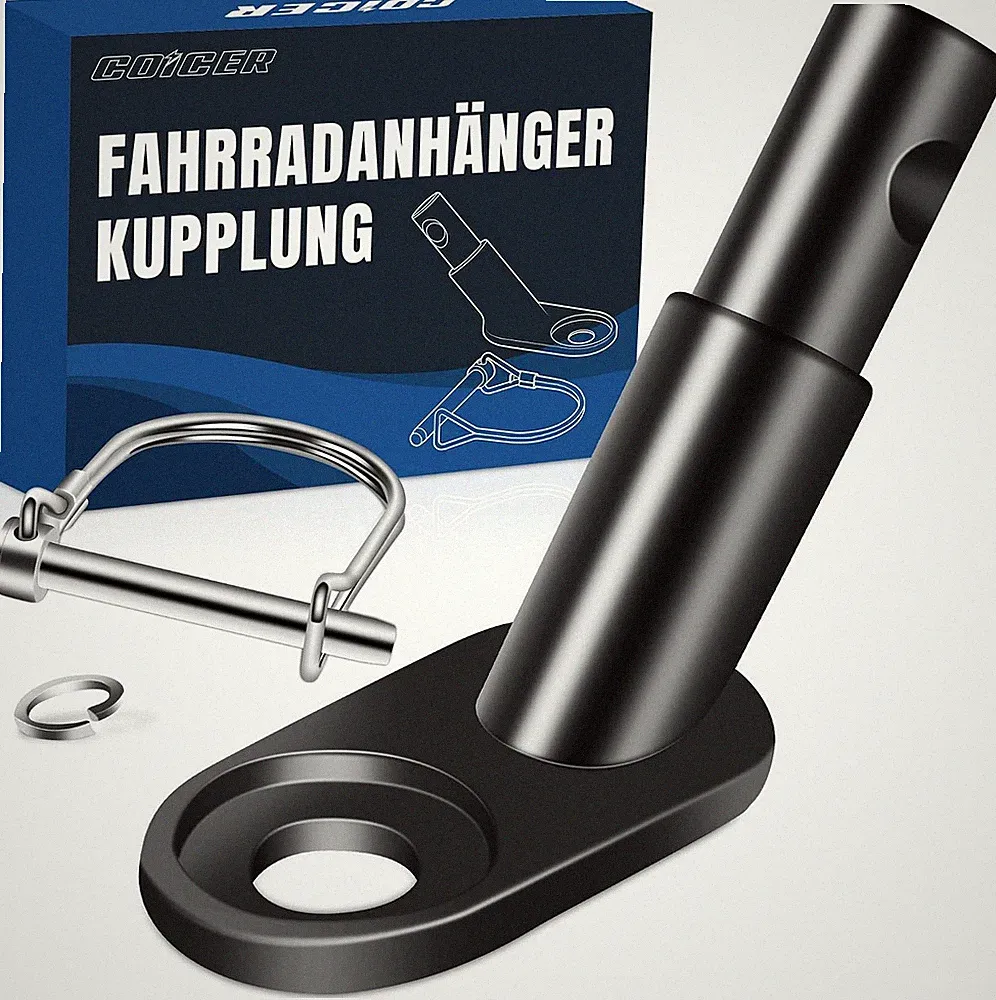 Fahrradanhängeradapter mit Sicherungsstift für Kinder und Hunde