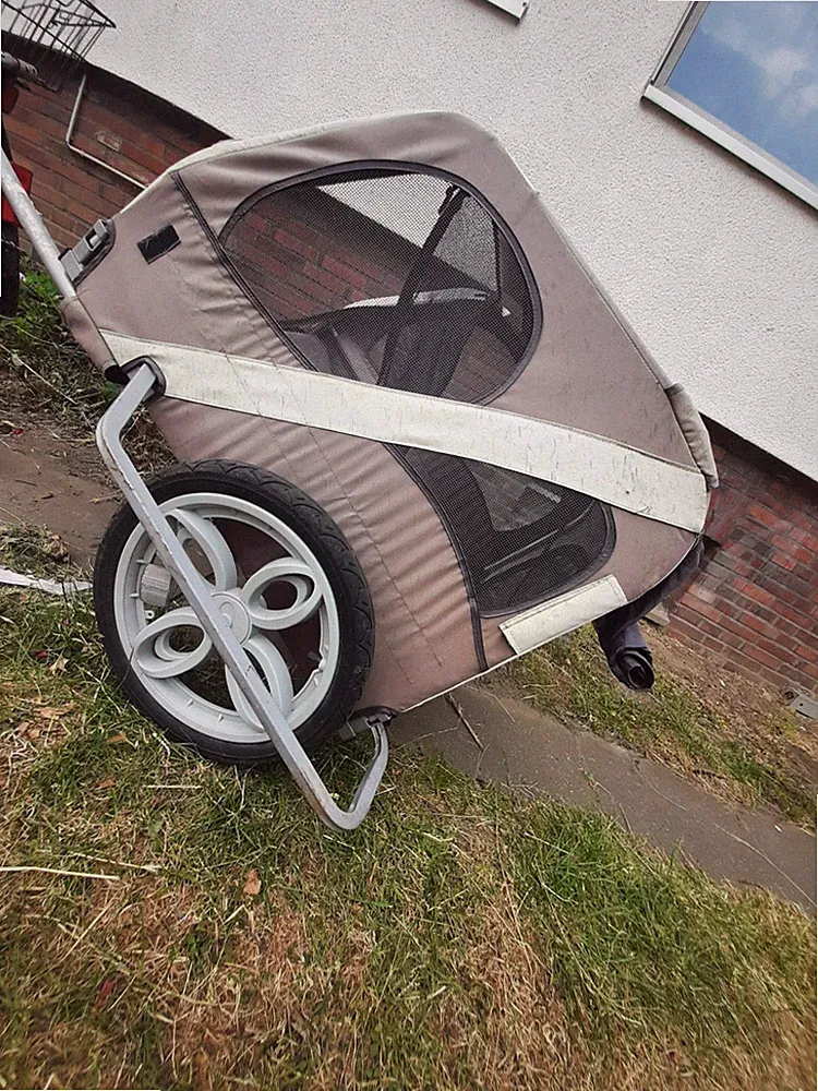 Hundeanhänger Für Fahrrad Haustieranhänger Für Fahrrad 40 Kg Belastbar Blau