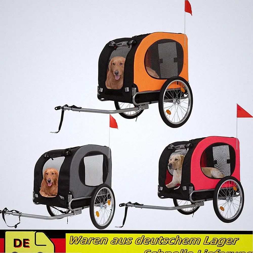 Hundeanhänger Hundefahrradanhänger Haustieranhänger klappbar Hundetransporter