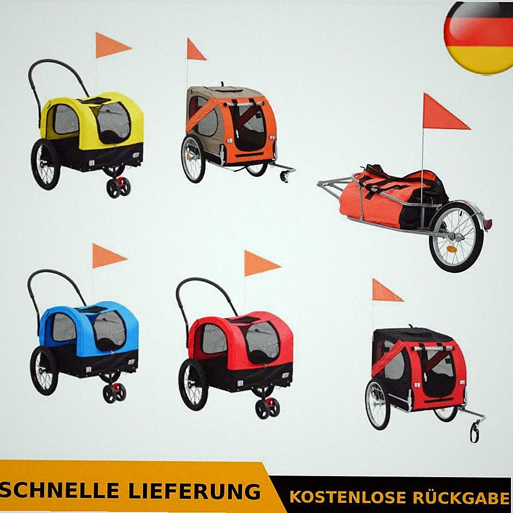 Hundeanhänger Hundetransporter Fahrradanhänger Fahrrad Anhänger für Hund 4 Farbe