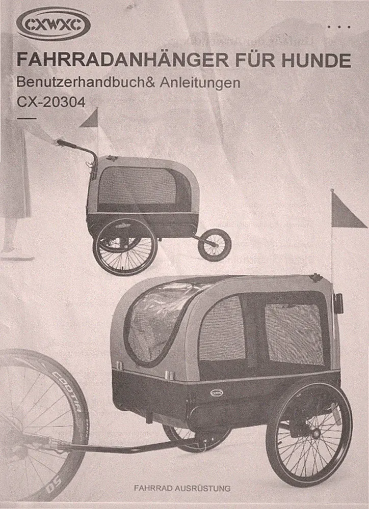 hundebuggy/fahrradanhänger für große hunde CX-20304