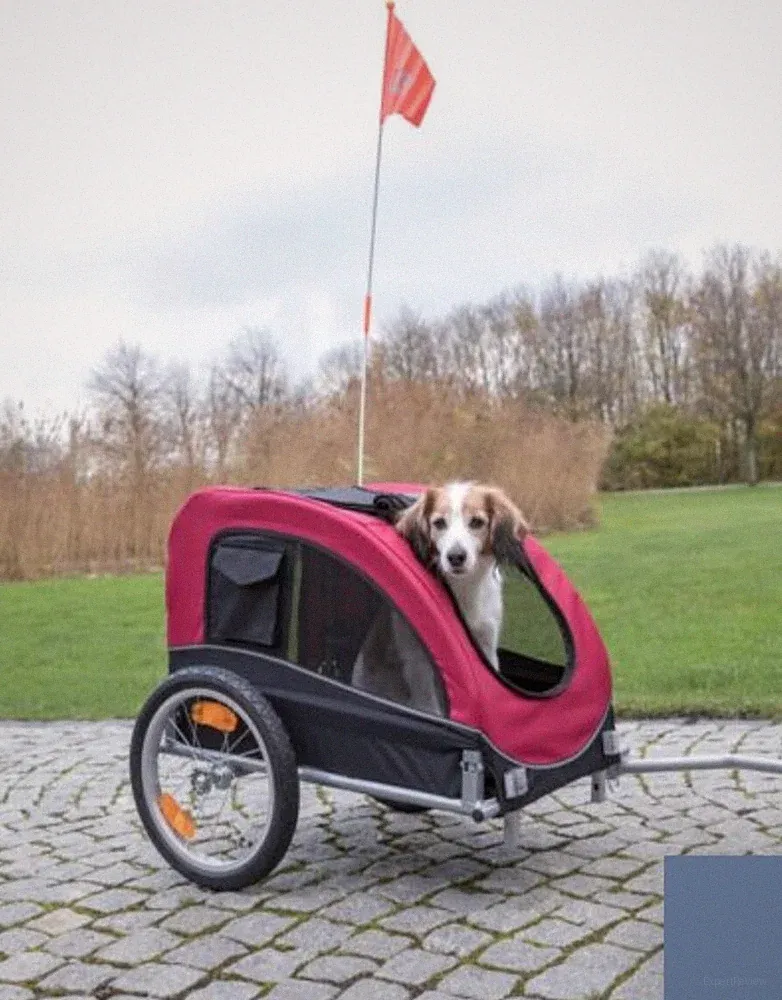 Hundefahrradanhänger für längere Touren mit Anhängerkupplung von Trixie Größe M