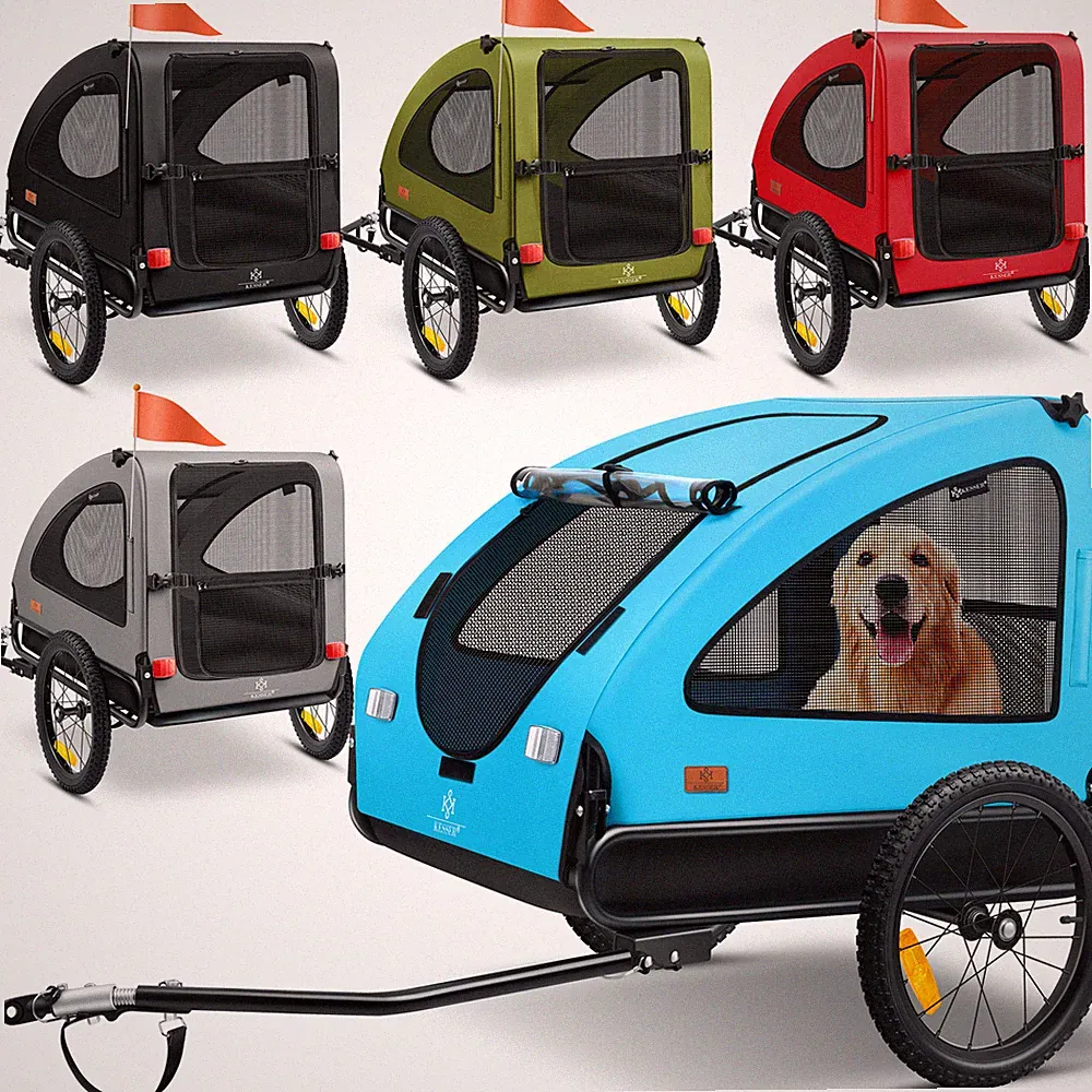 KESSER® 2in1 Hundeanhänger & Hundebuggy Fahrradanhänger Hunde Anhänger Klappbar