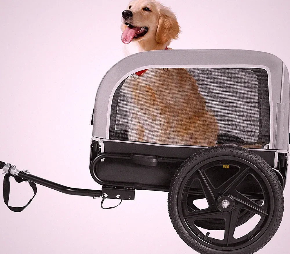 NEU Hunde Fahrradanhänger – bis 23 kg, Faltbar, Schnellspanner, für kleine & mit