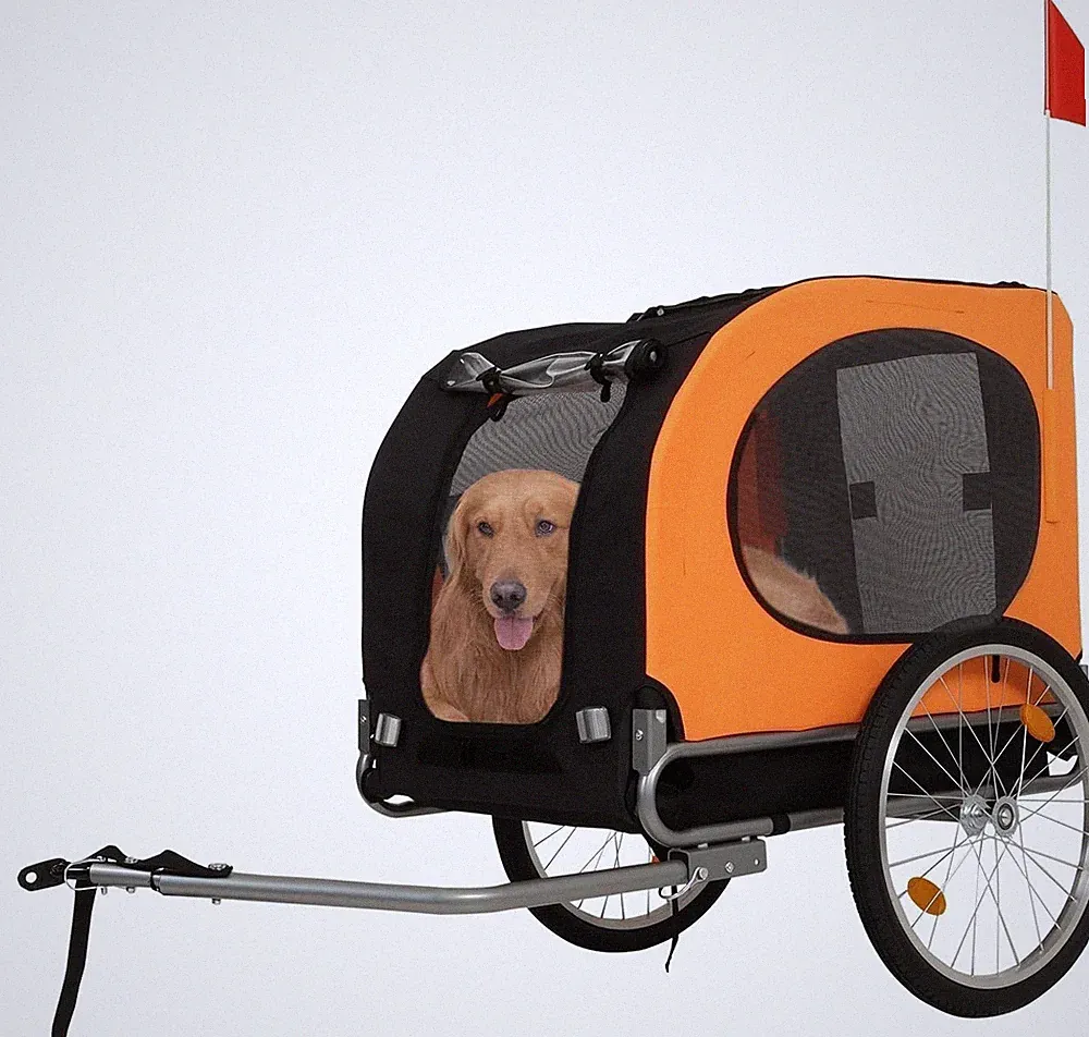 Pet Bike Trailer Großer Klappbarer Hundewagen Pet Cart Carrier Quick Release