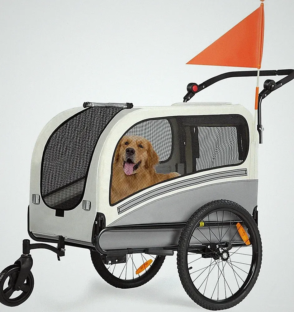 SEPNINE® 2-in-1 XXL Fahrradanhänger für Hunde Hundeanhänger für Fahrrad 50 kg DE