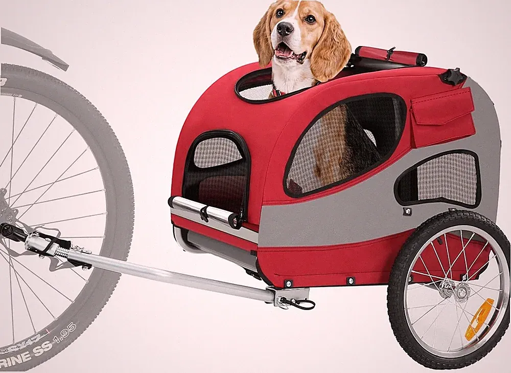SEPNINE® Hundeanhänger & Hundebuggy Fahrradanhänger Hunde Anhänger Klappbar 30kg