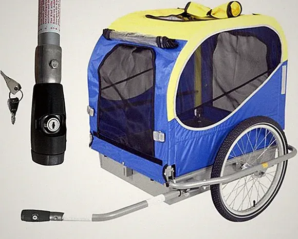 Stabiler Aluminium Blue Bird Hundeanhänger Fahrrad bis 40 kg Weber E Kupplung