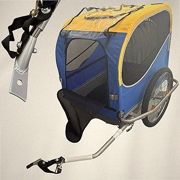Stabiler Blue Bird Hundeanhänger Fahrrad mit Aluwanne & Aufbau bis 40 kg