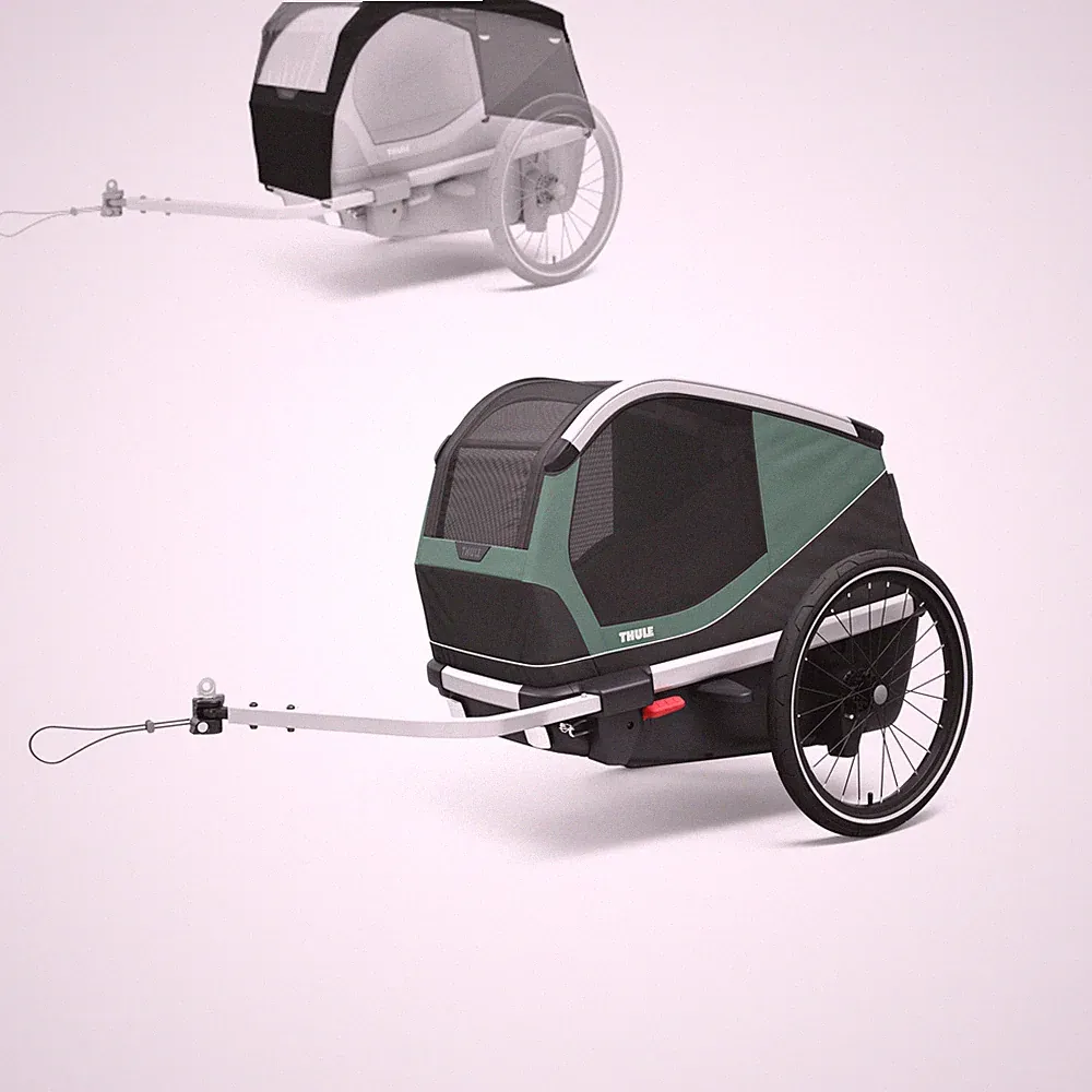 Thule Fahrradanhänger Anhänger Hundeanhänger Bexey M + Regenverdeck
