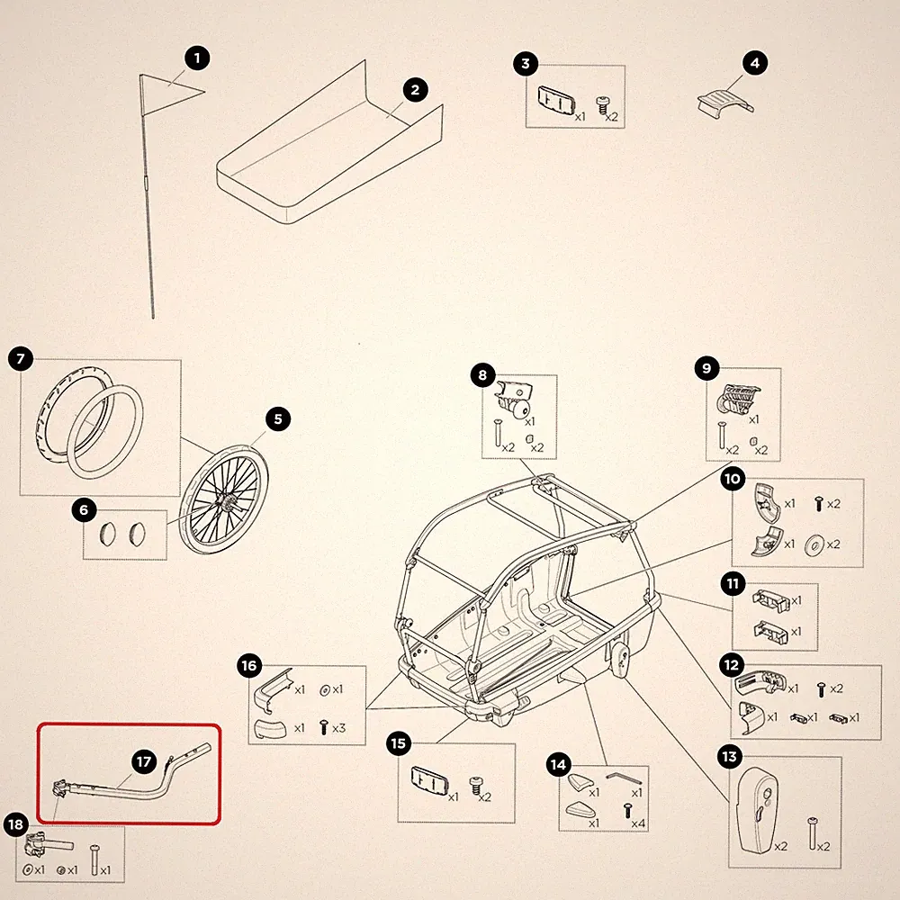 Thule Hitch Arm Deichsel für Bexey Anhänger