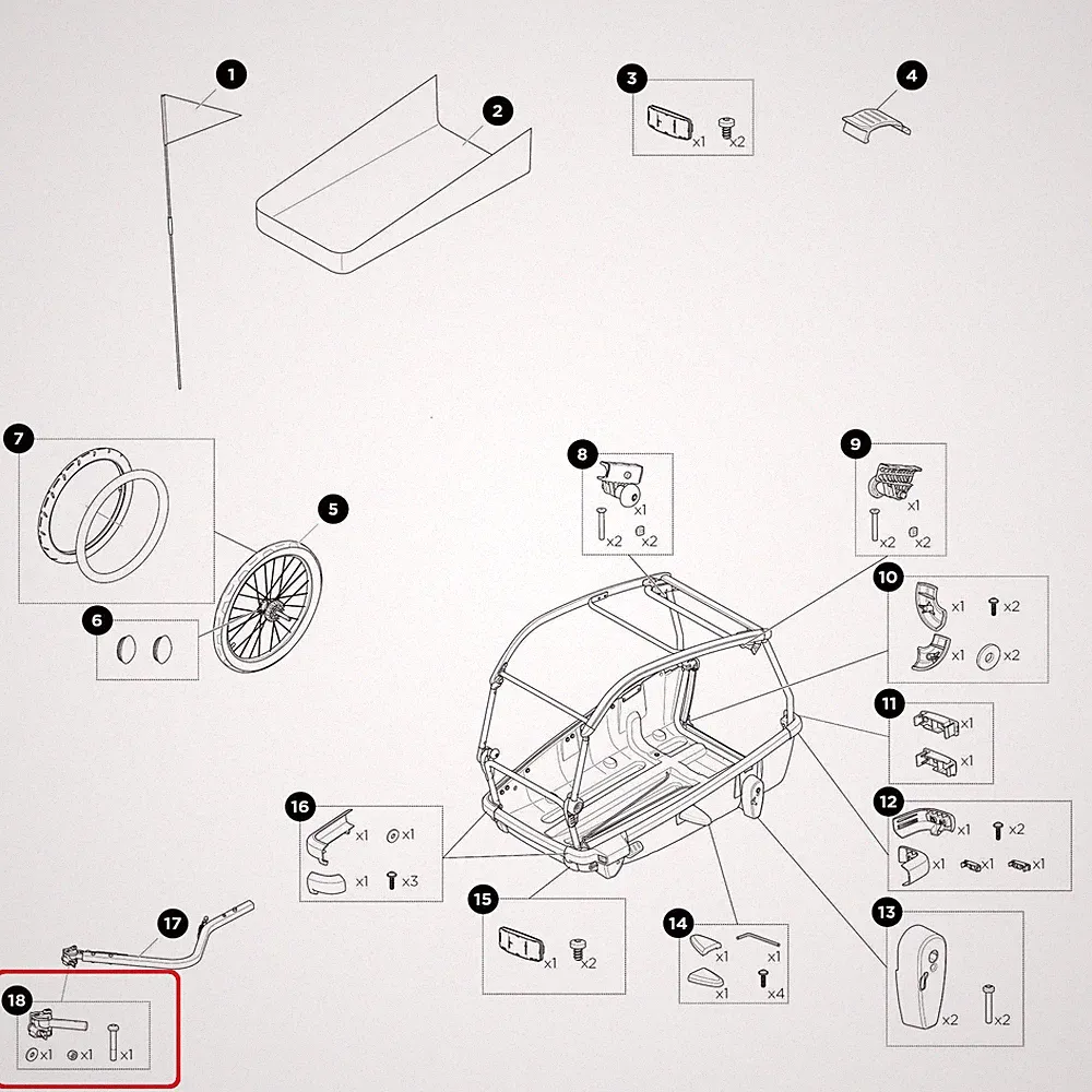 Thule Hitch Vertical Attachment Deichselbefestigung für Bexey Anhänger
