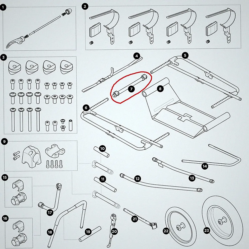 Thule Reacha Middle Tube Mittelrohr für City Beach Sport