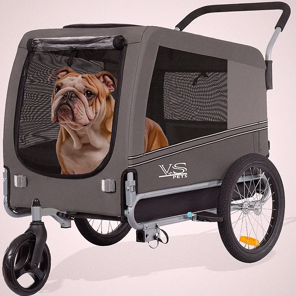 TIGGO VS Pets L Hundeanhänger & Buggy 2 in 1 Fahrradanhänger für Hunde + Jogger