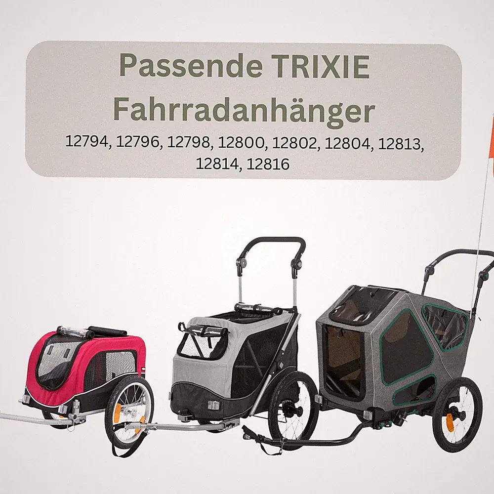 TRIXIE Ersatz-Kupplung für Hunde-Fahrradanhänger – sichere