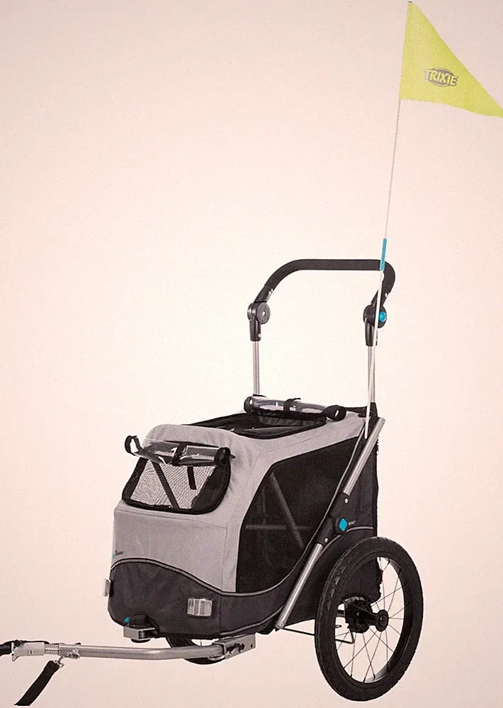 TRIXIE Hundeanhänger Für Das Fahrrad 46 X 50 X 67 Cm Bis Zu 22 Kg – Reflektieren