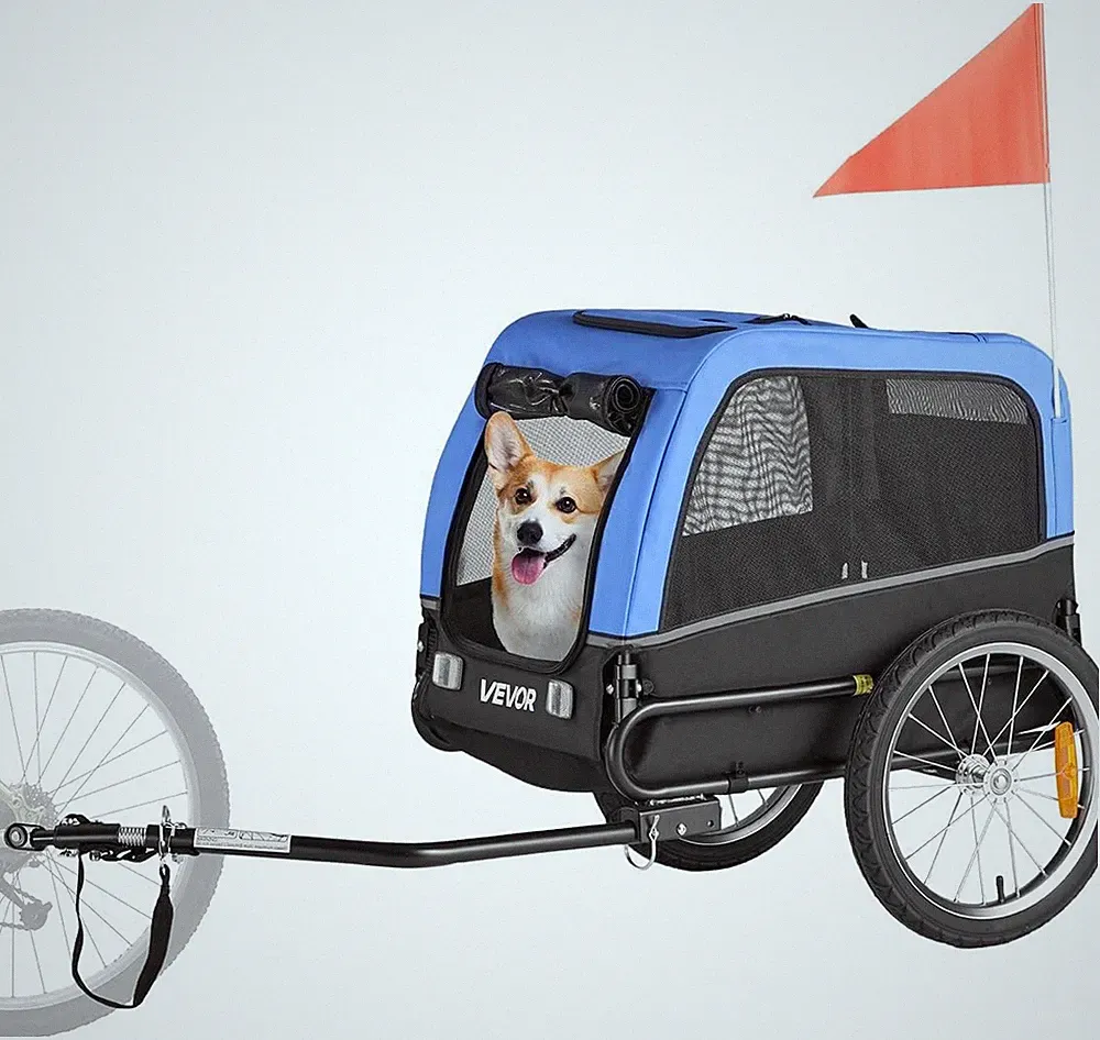 VEVOR Haustierwagen-Fahrradträger für kleine & große Hunde, klappbarer Rahmen