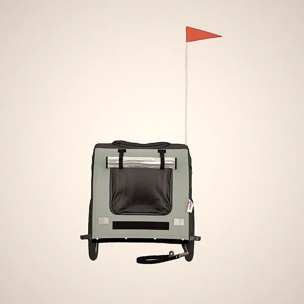 VidaXL Remorque Animaux für Hunde - 45 kg maximale Tragfähigkeit Grau Schwarz
