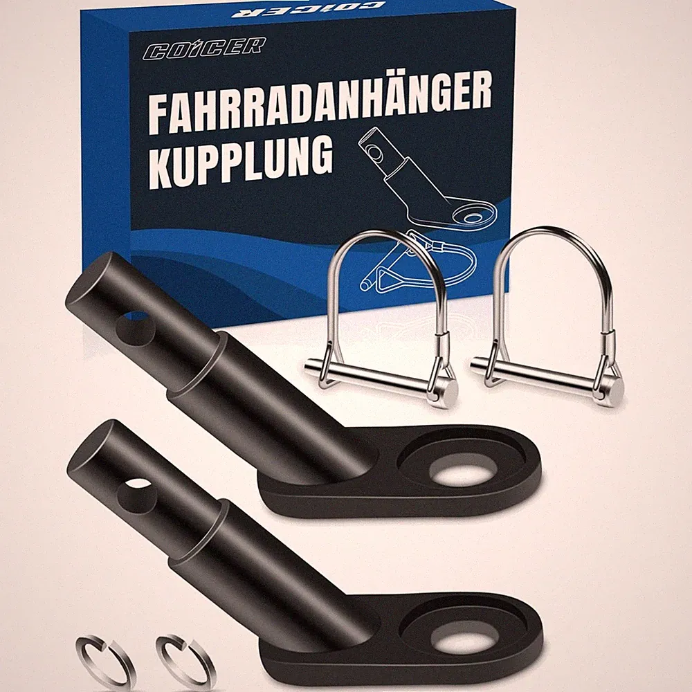 Werkzeuglose Fahrradanhänger Kupplung für Hunde- und Kinderanhänger – Schwarz...
