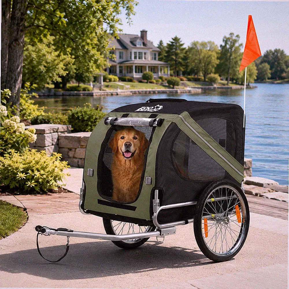 Zoomundo Hundeanhänger Fahrradanhänger Hundetransporter Anhänger Tiere Fahrrad